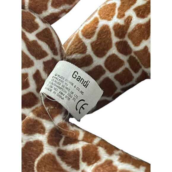 Russ Berrie Gandi Bean Bag Zoo Beanies Soft Giraffe Plush Stuffed Animal Toy 12" - Picture 8 of 10